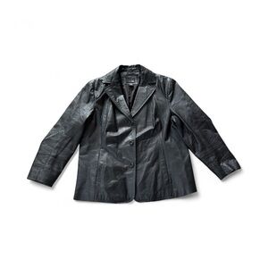 East 5th Leather Jacket 3 Button Women Size 1X EUC